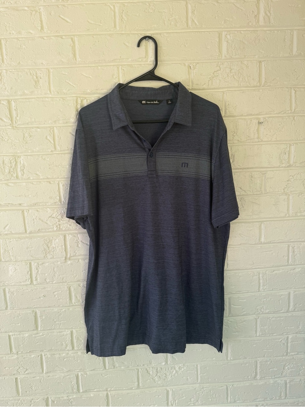 Travis Mathew Men's Navy Heather Polo Shirt
